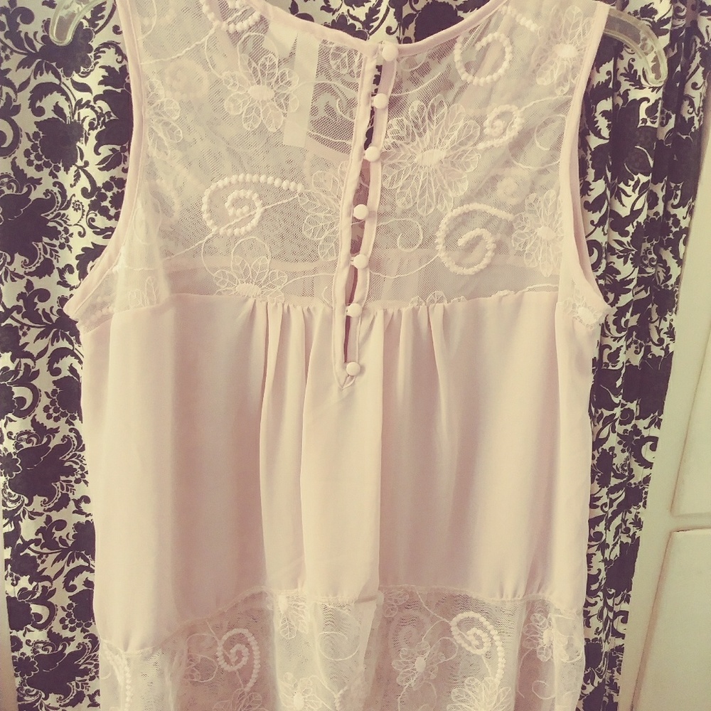 Sheer lace top